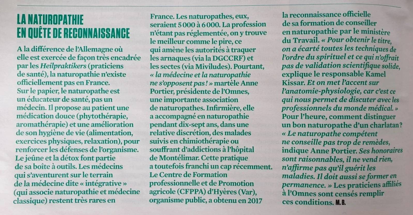 Article de l’Obs n°2849 du 13 au 19 juin 2019